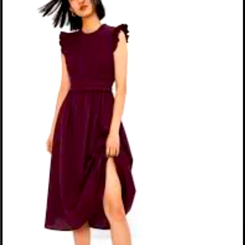 NWT Gap Smocked Maroon Dress